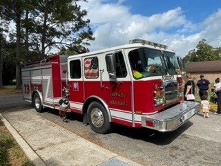 Liberty Fire Department Visits the Library for Story Time