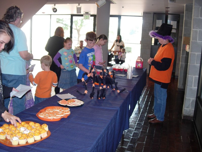 Kids grab Halloween Snacks