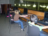 LEAPS students learning at the library