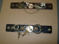 Finished Steampunk Cuffs Finished Steampunk Cuffs